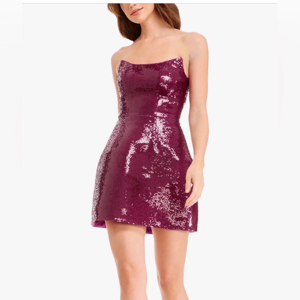 Dress the Population Fuchsia Strapless Dress